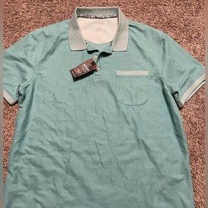 Van Heusen Never‎ Tuck Polo men’s XL shirt Short Sleeve Light Mint Green NWT